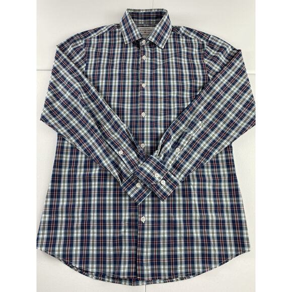 Mizzen + Main Shirt Mens Medium Trim Fit Performance Stretch Button Up Leeward - Picture 1 of 10